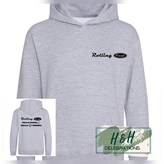 Rolling Oval Hoodie For Kids - Heather Grey
