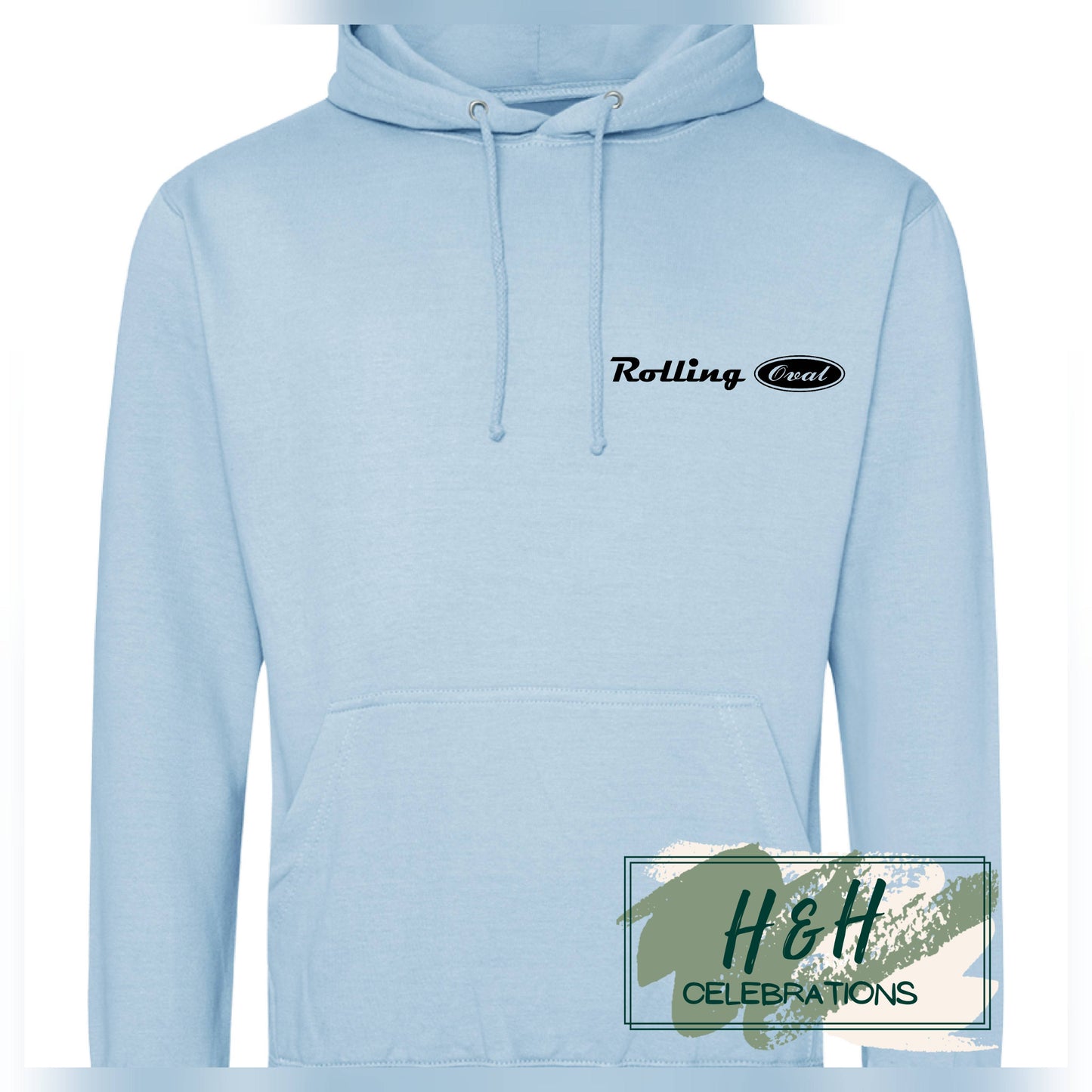Rolling Oval Hoodie For Adults - Ice Blue