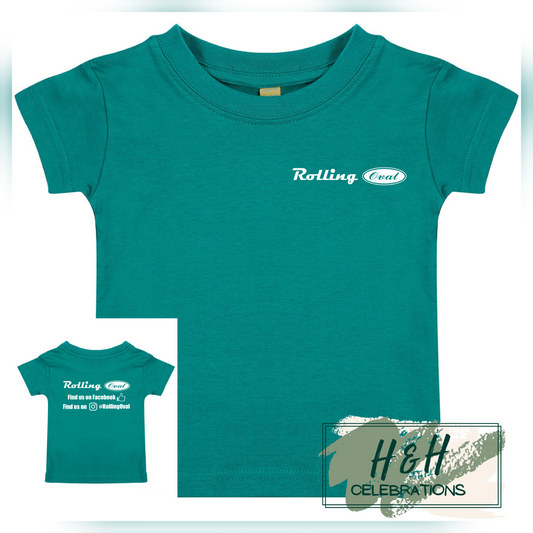 Rolling Oval T-Shirt For Babies - Jade