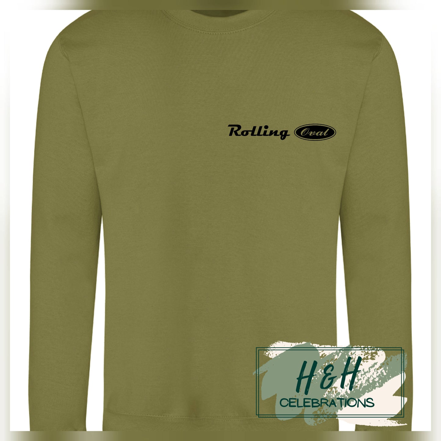 Rolling Oval Sweatshirt For Adults - Khaki