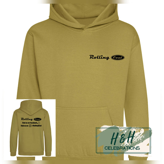 Rolling Oval Hoodie For Kids - Khaki