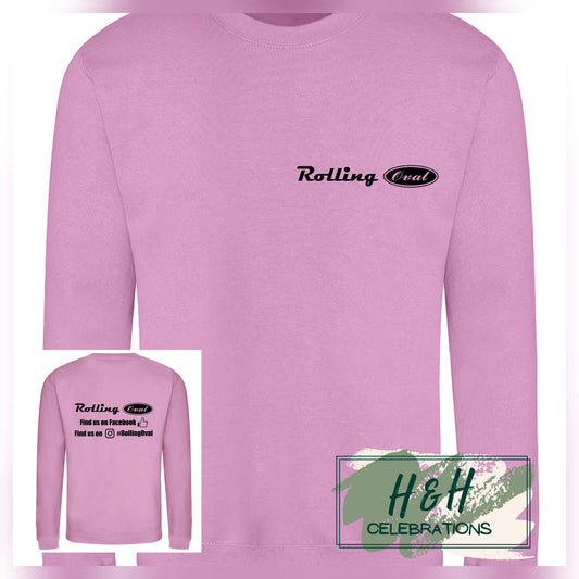 Rolling Oval Sweatshirt For Adults - Lavender