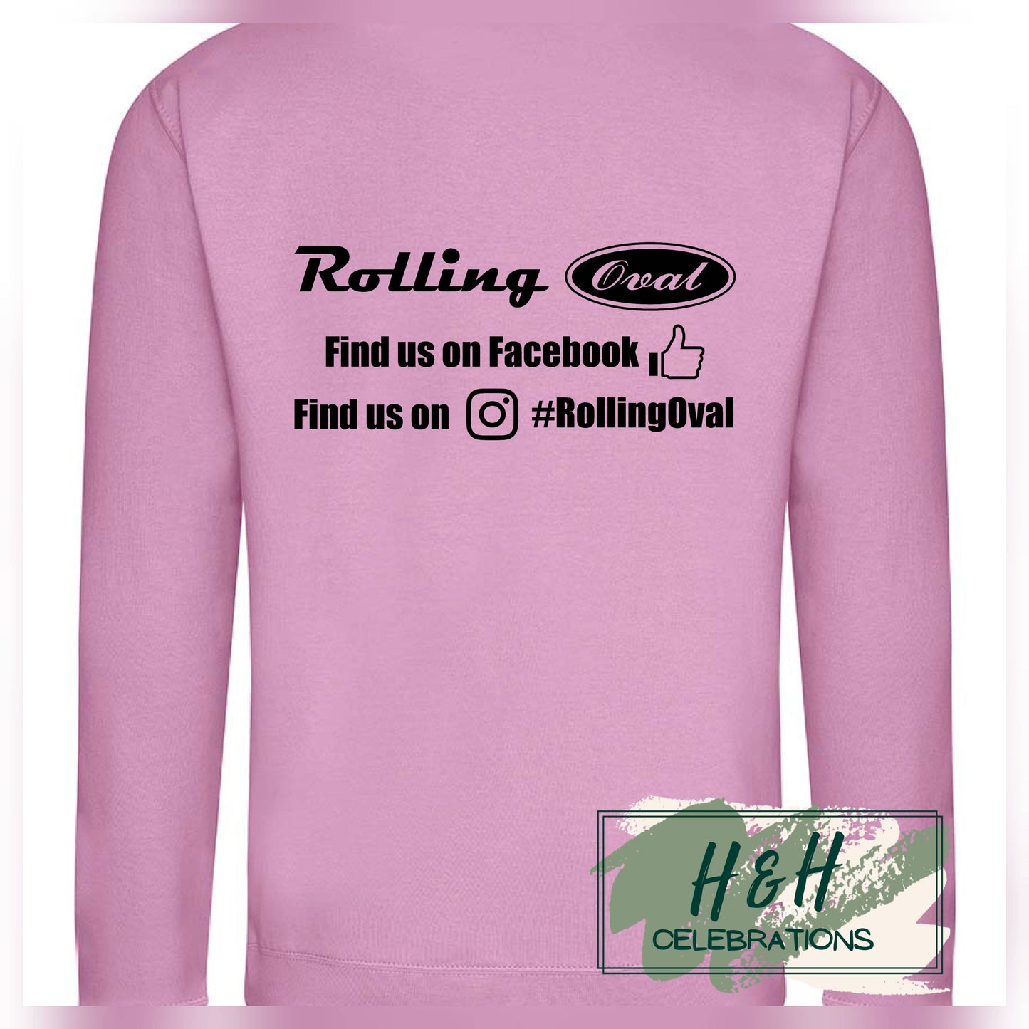 Rolling Oval Sweatshirt For Adults - Lavender