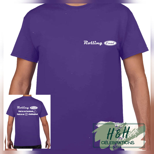 Rolling Oval T-Shirt For Adults - Lilac