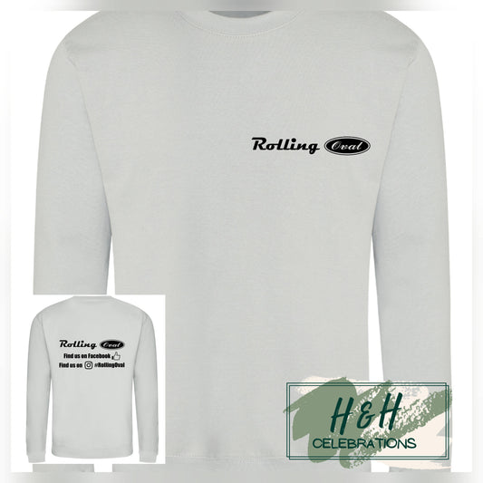 Rolling Oval Sweatshirt For Adults - Moondust Grey