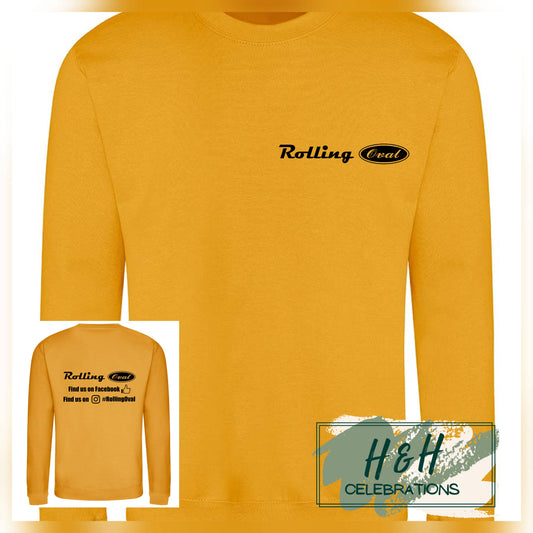 Rolling Oval Sweatshirt For Kids - Mustard