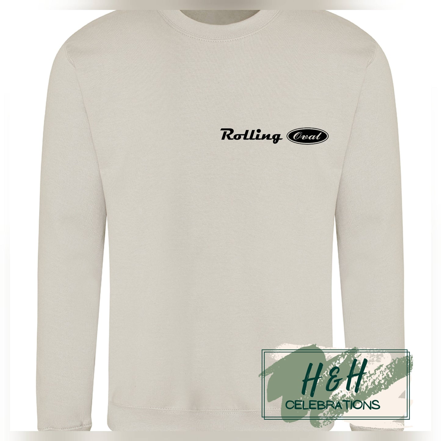 Rolling Oval Sweatshirt For Adults - Natural Stone