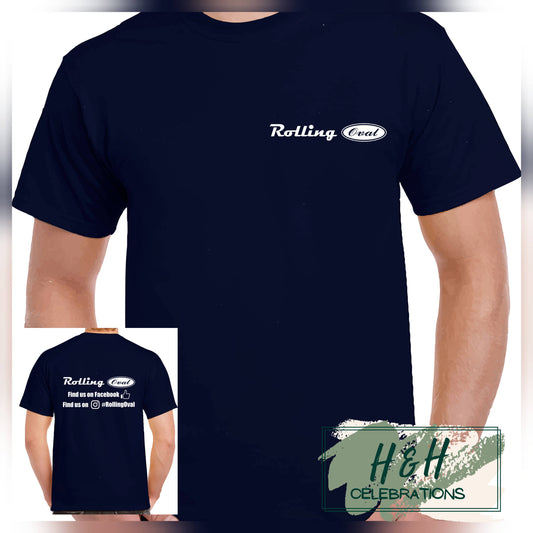 Rolling Oval T-Shirt For Kids - Navy