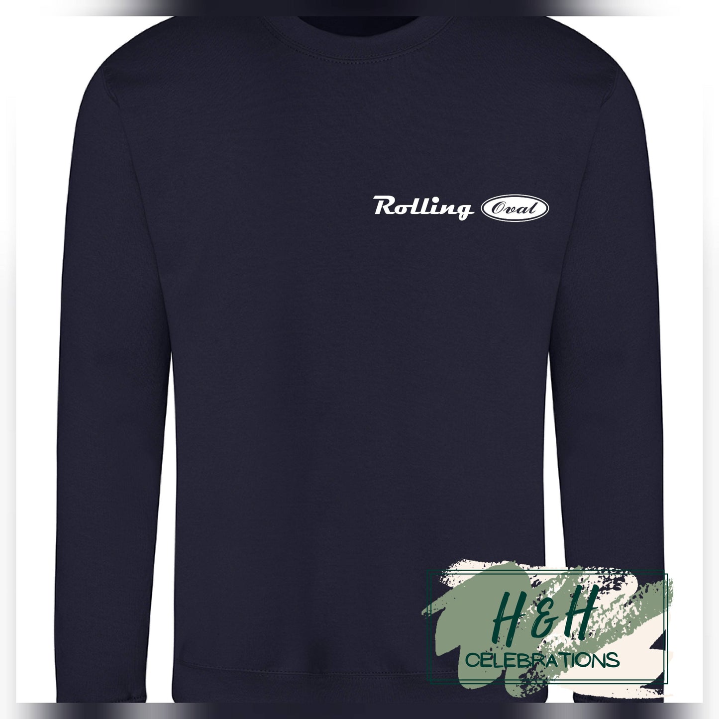 Rolling Oval Sweatshirt For Adults - New French Navy