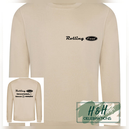 Rolling Oval Sweatshirt For Adults - Nude