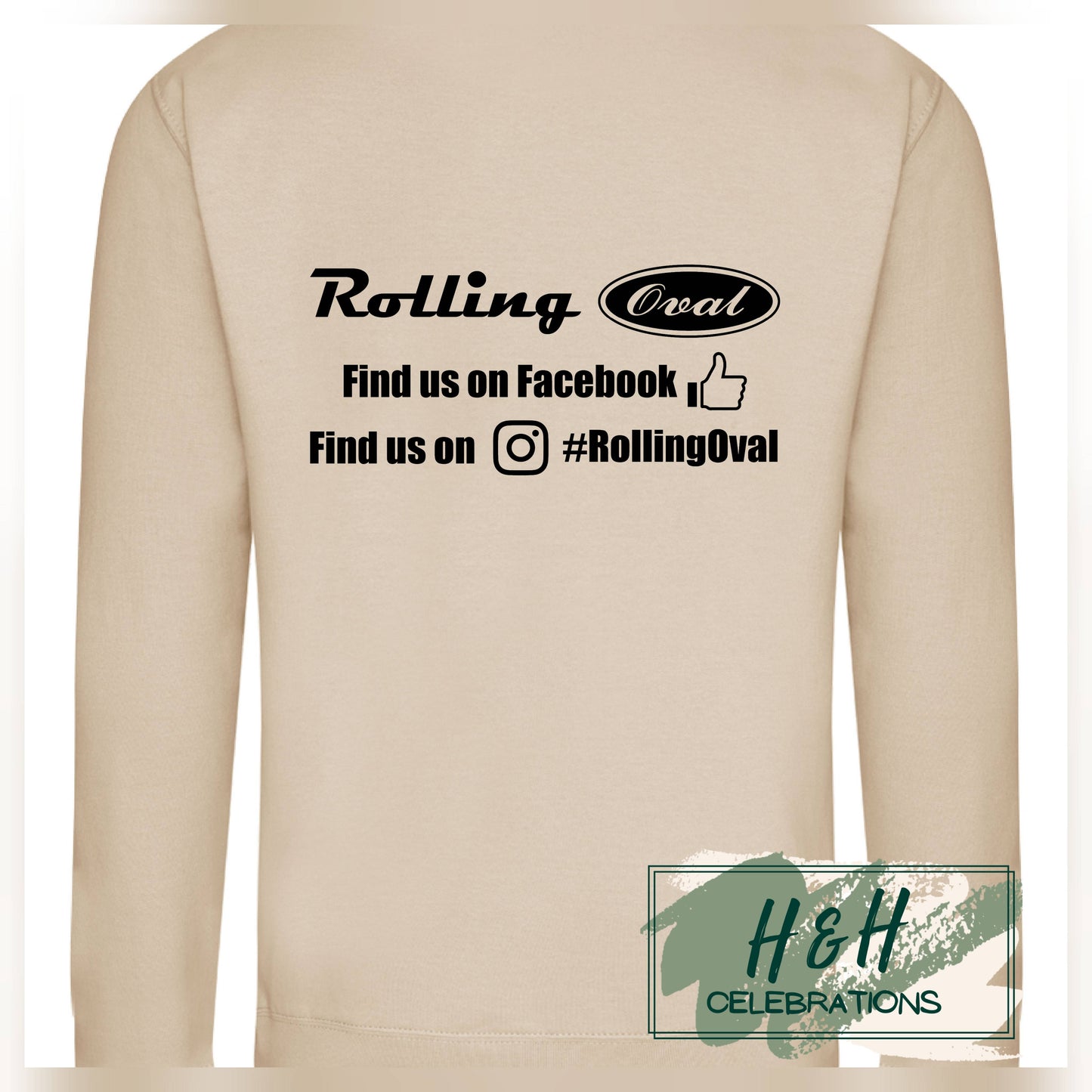Rolling Oval Sweatshirt For Adults - Nude