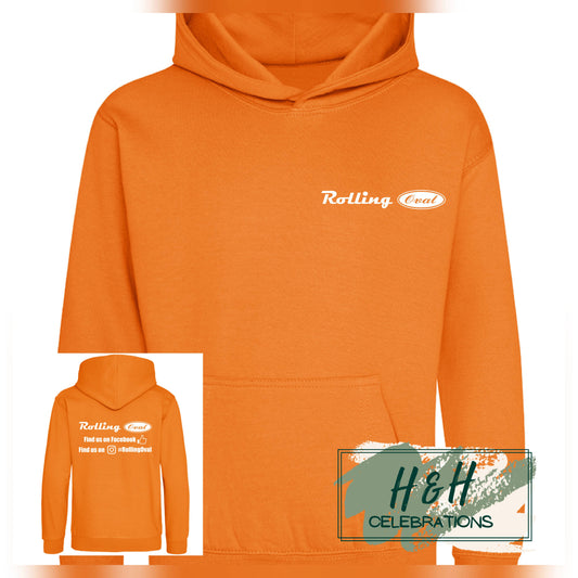 Rolling Oval Hoodie For Kids - Orange