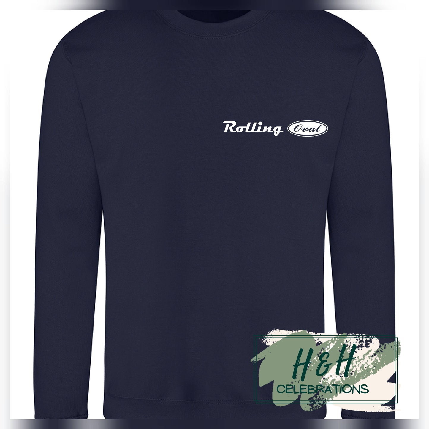 Rolling Oval Sweatshirt For Adults - Oxford Navy