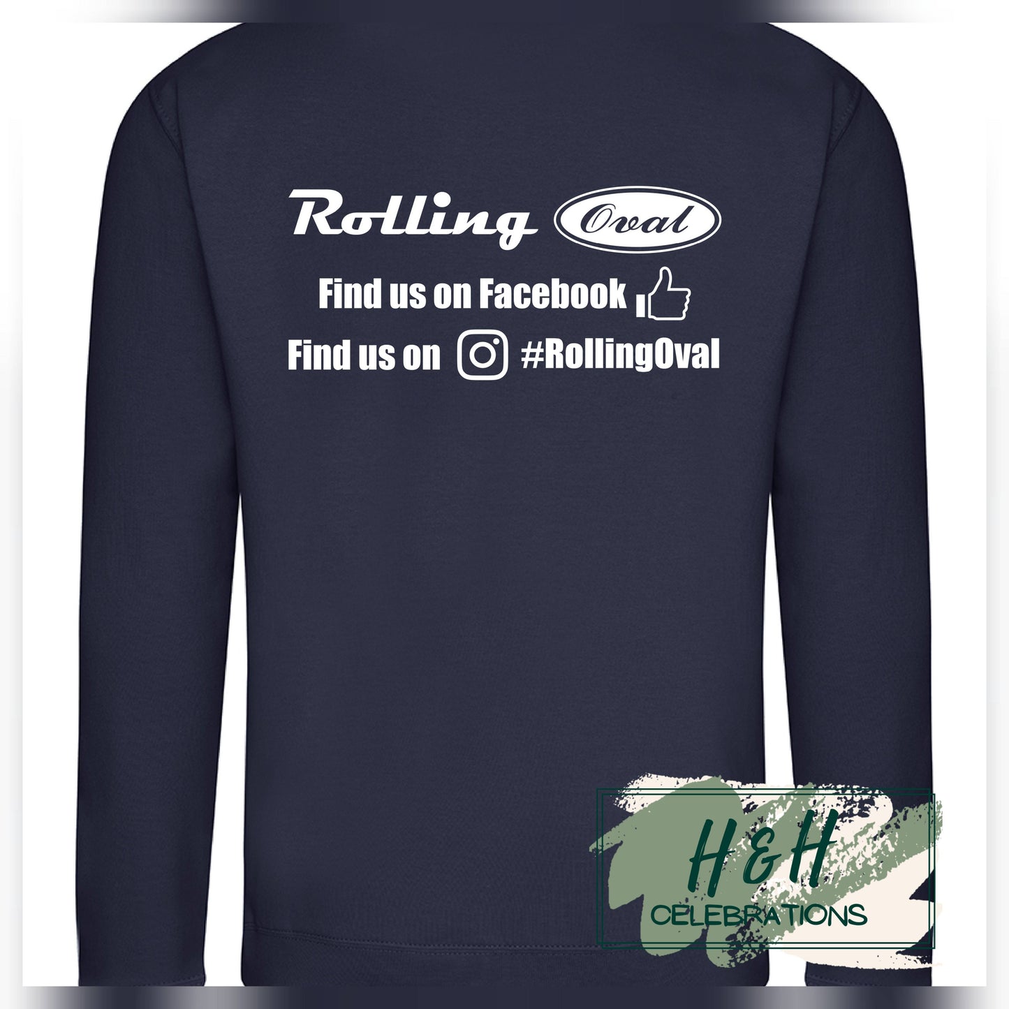 Rolling Oval Sweatshirt For Adults - Oxford Navy