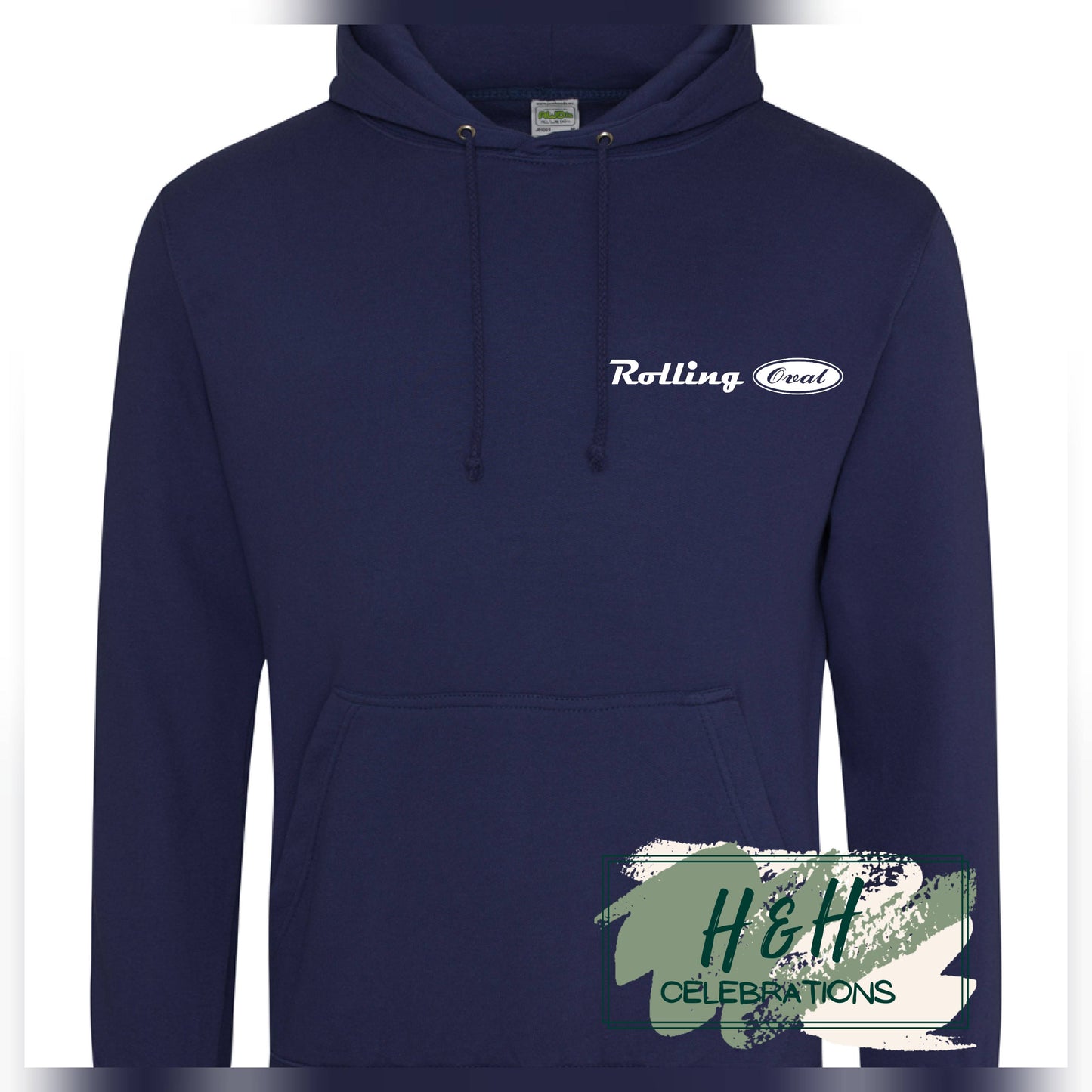 Rolling Oval Hoodie For Adults - Oxford Navy