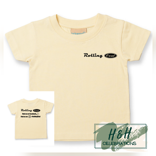 Rolling Oval T-Shirt For Babies - Pale Yellow