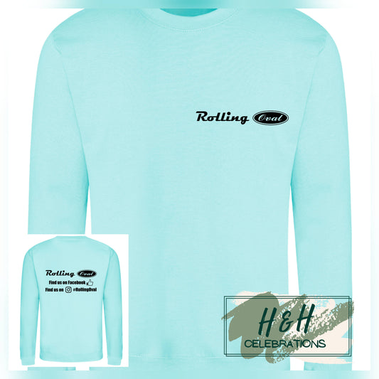 Rolling Oval Sweatshirt For Kids - Peppermint
