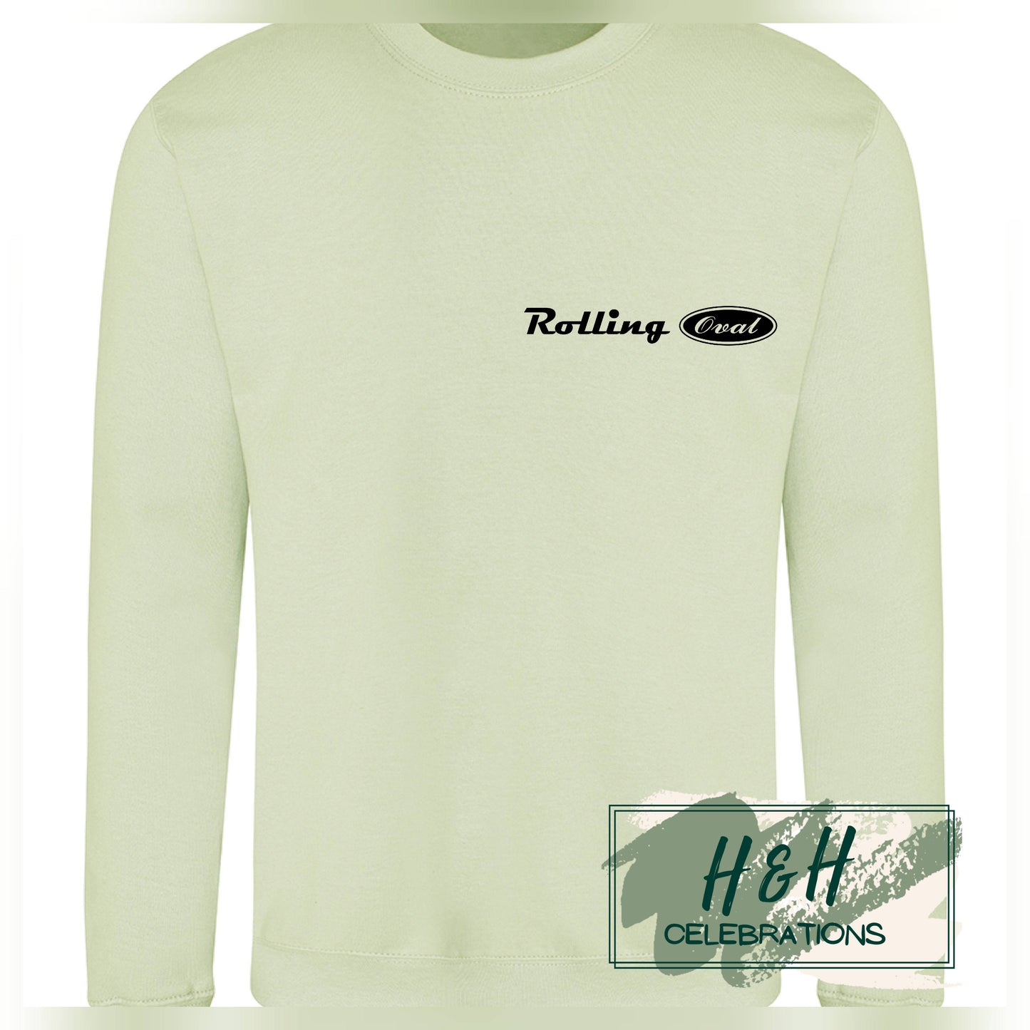 Rolling Oval Sweatshirt For Adults - Pistachio