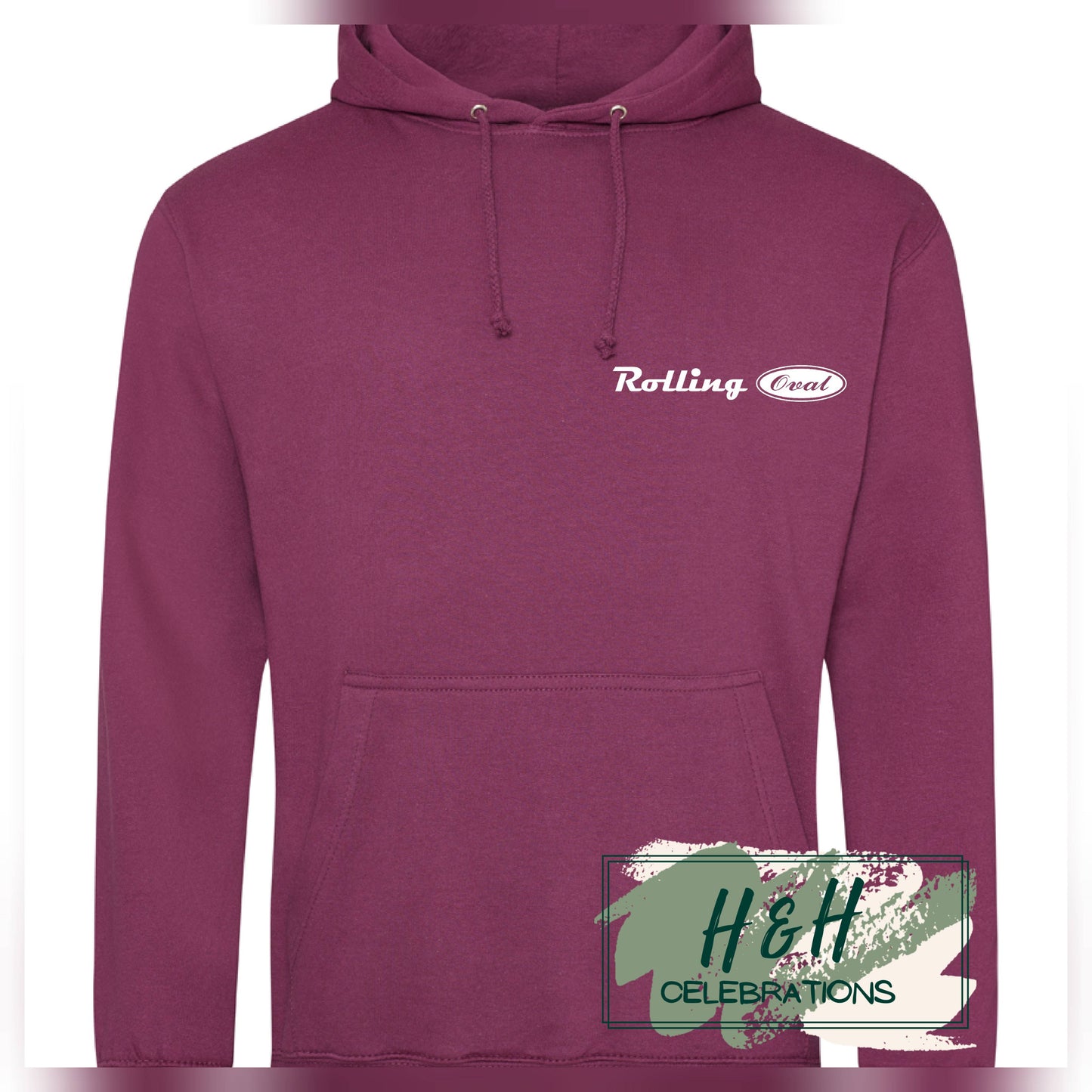 Rolling Oval Hoodie For Adults - Plum