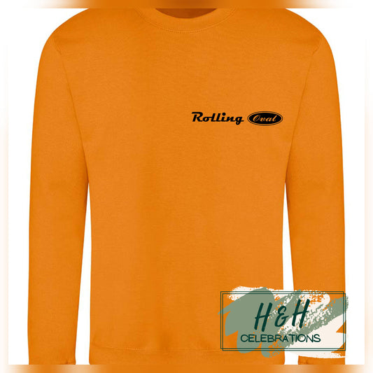 Rolling Oval Sweatshirt For Adults - Pumpkin Pie