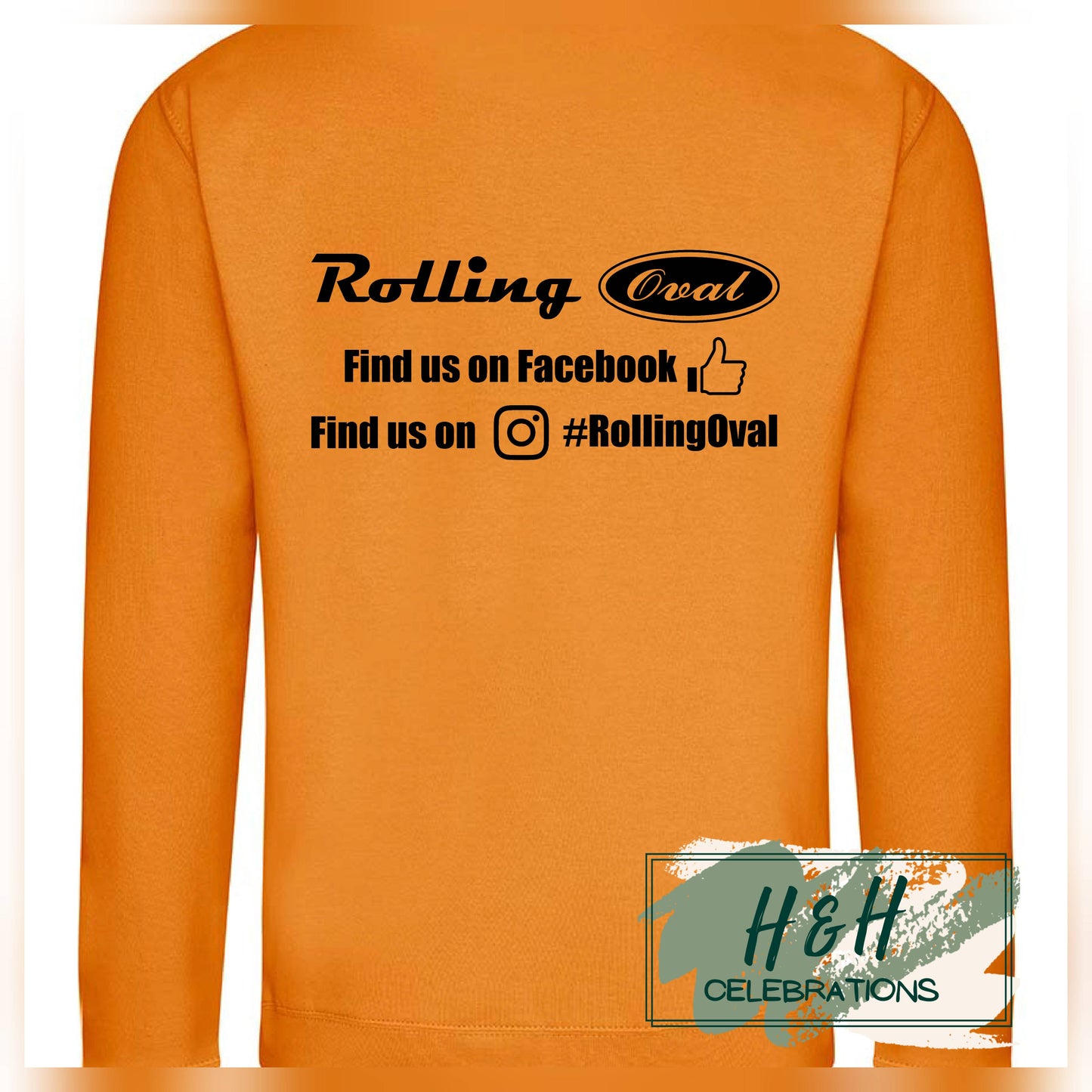 Rolling Oval Sweatshirt For Adults - Pumpkin Pie