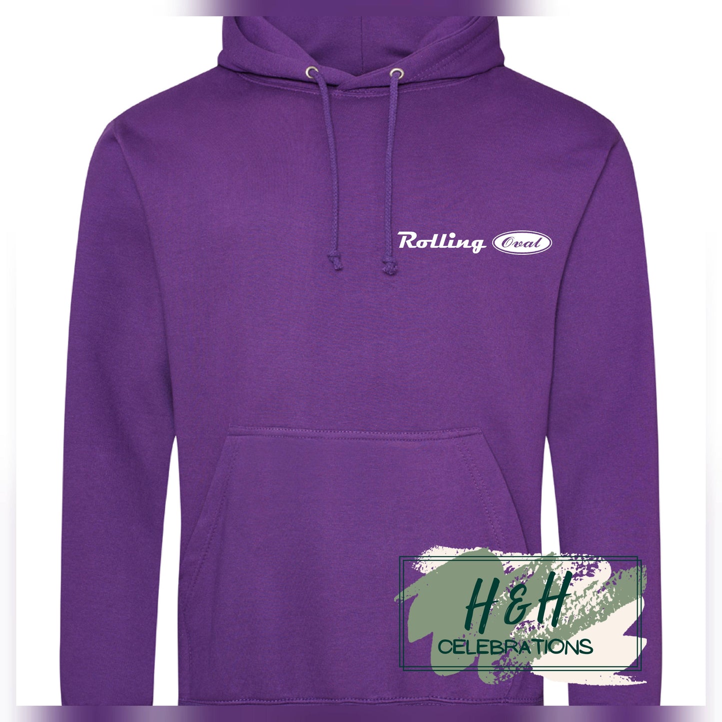 Rolling Oval Hoodie For Adults - Purple