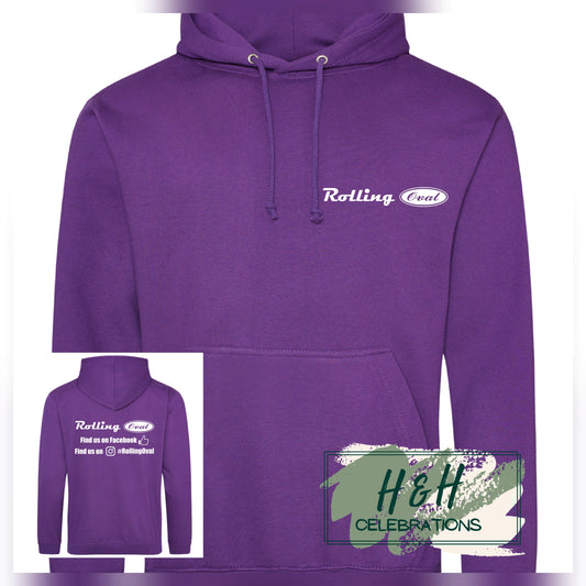 Rolling Oval Hoodie For Adults - Purple