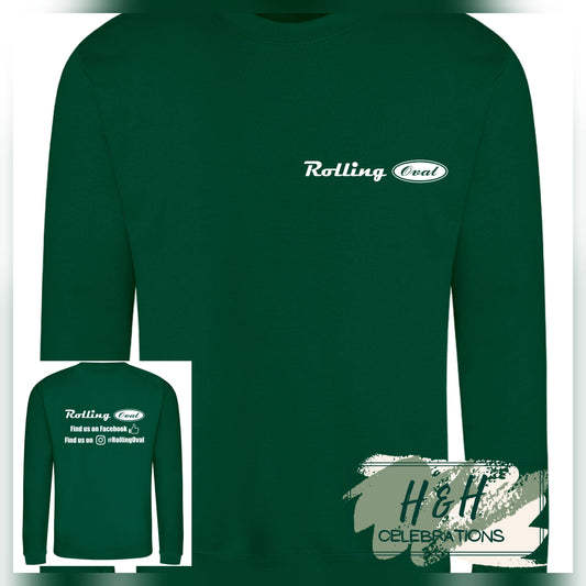 Rolling Oval Sweatshirt For Kids - Rainforest Green
