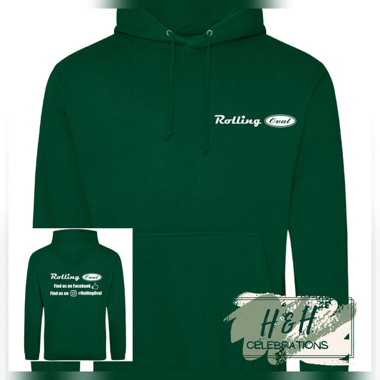 Rolling Oval Hoodie For Adults - Rainforest Green
