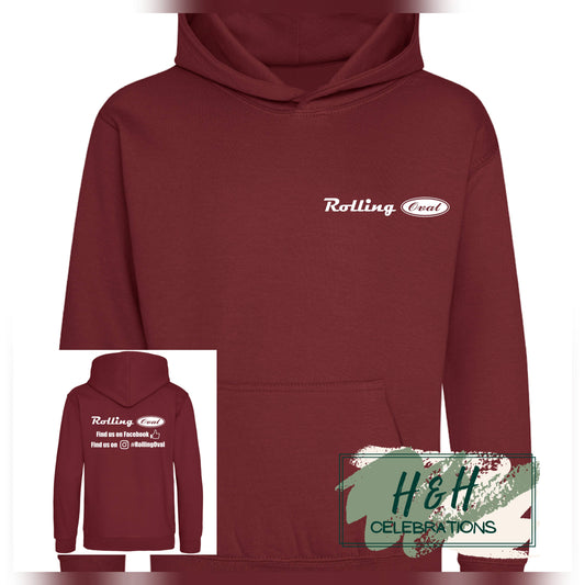 Rolling Oval Hoodie For Kids - Red Hot Chilli