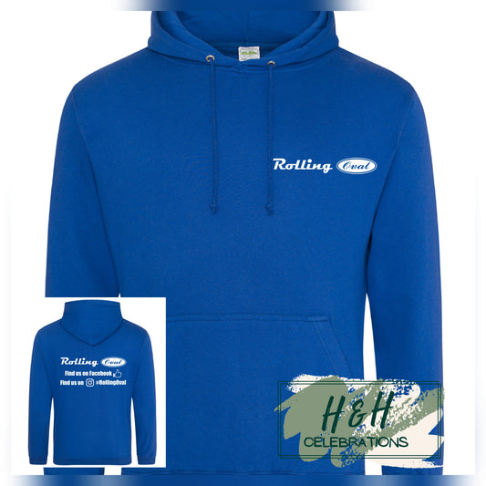 Rolling Oval Hoodie For Adults - Royal Blue
