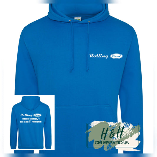 Rolling Oval Hoodie For Adults - Sapphire Blue