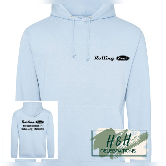 Rolling Oval Hoodie For Adults - Sky Blue