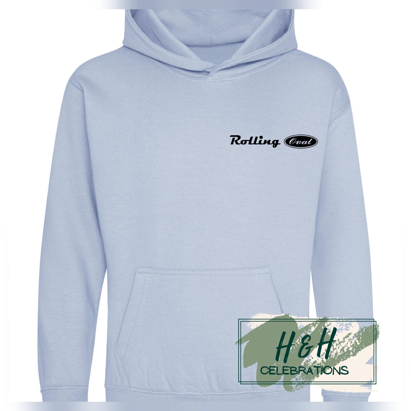 Rolling Oval Hoodie For Kids - Sky Blue
