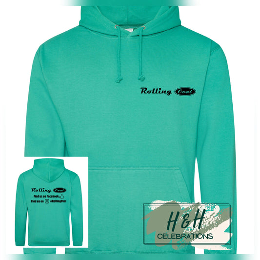 Rolling Oval Hoodie For Adults - Spring Green