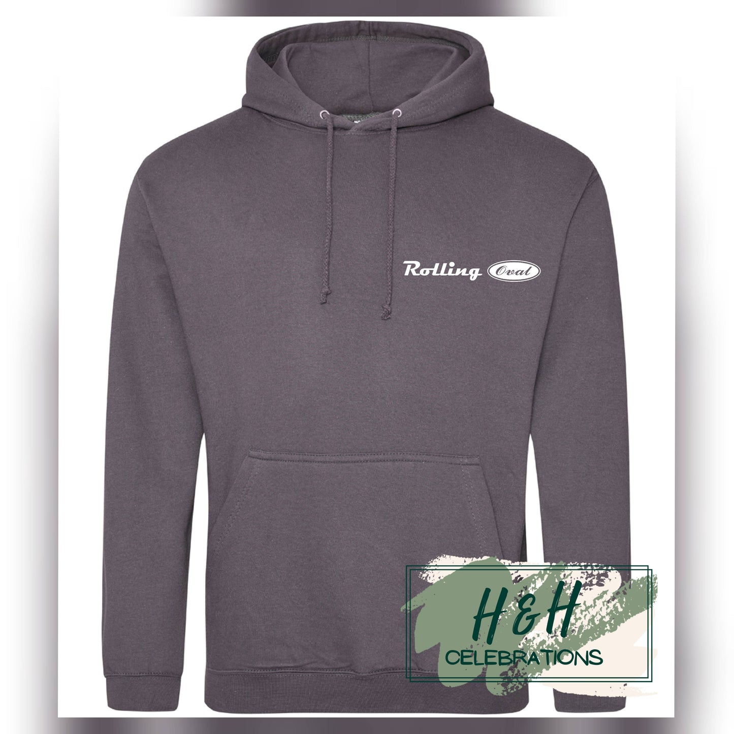 Rolling Oval Hoodie For Adults - Steel Grey