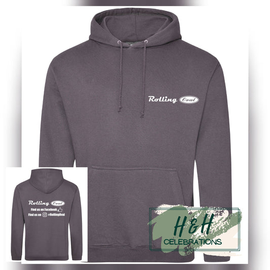Rolling Oval Hoodie For Adults - Steel Grey