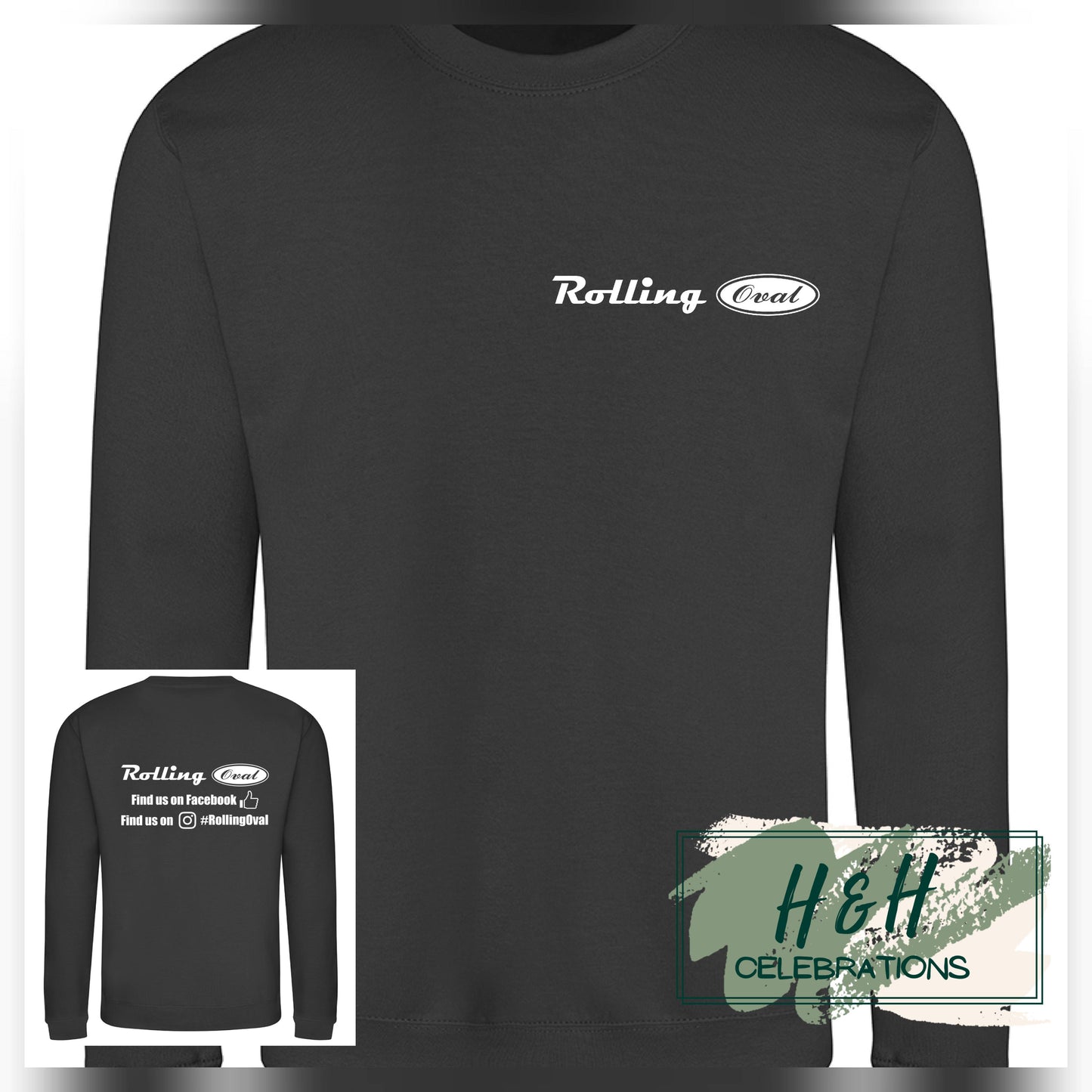Rolling Oval Sweatshirt For Adults - Storm Grey