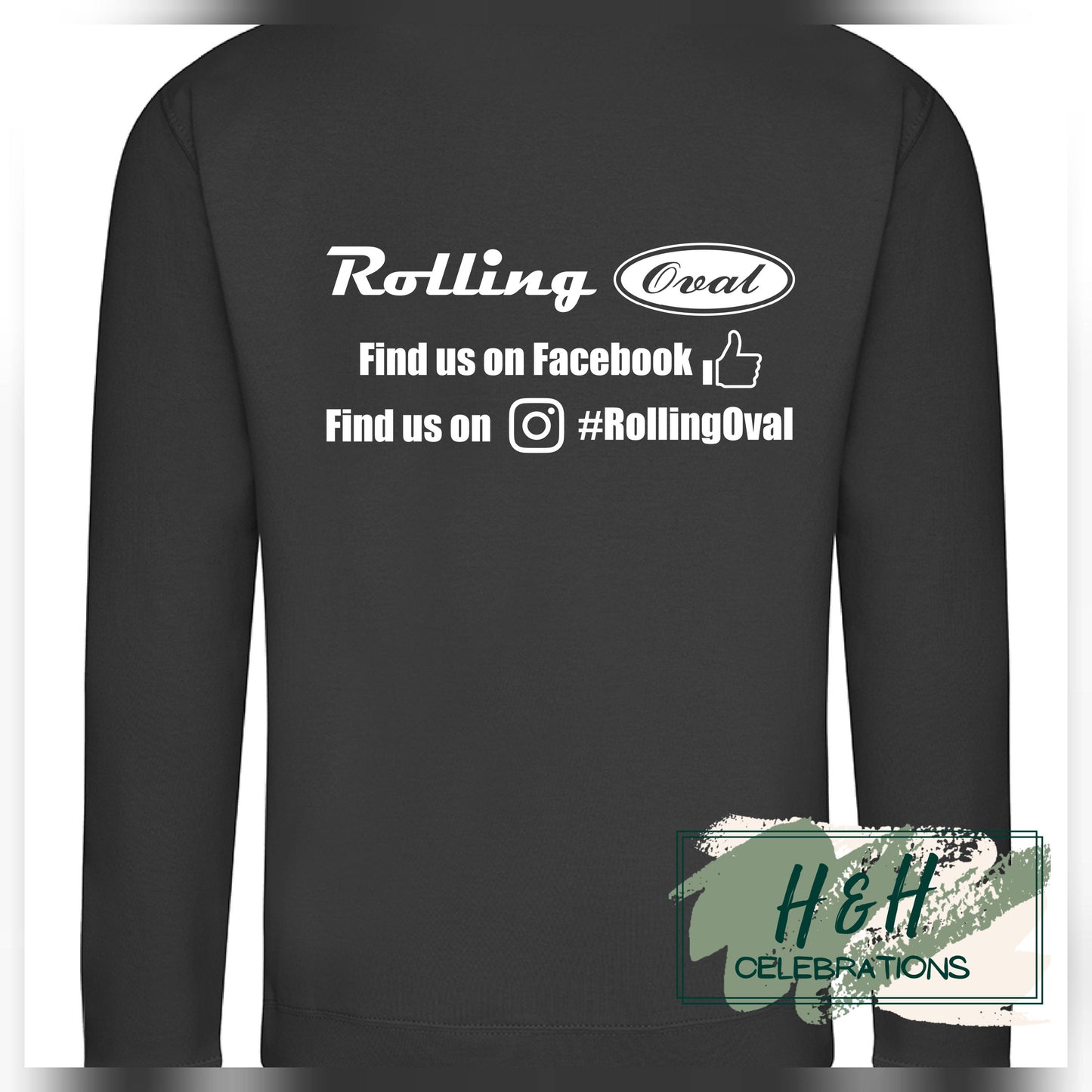Rolling Oval Sweatshirt For Adults - Storm Grey