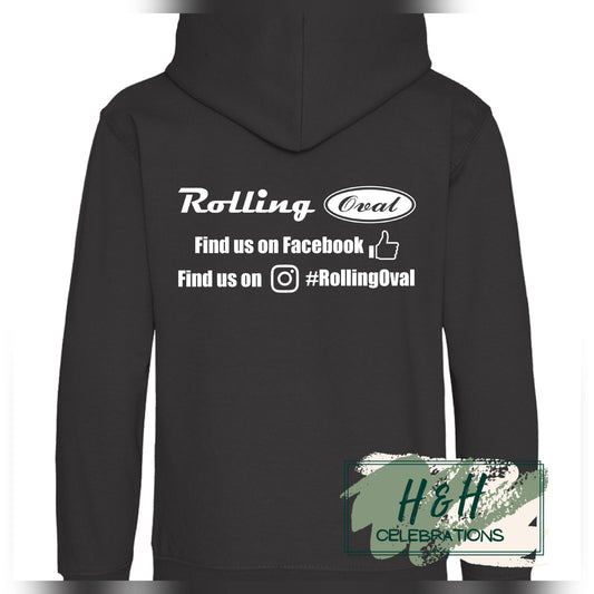 Rolling Oval Hoodie For Adults - Storm Grey
