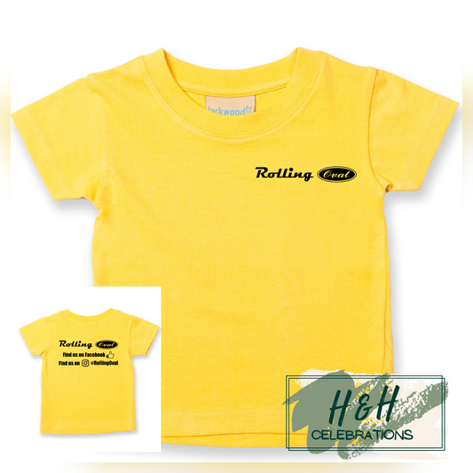 Rolling Oval T-Shirt For Babies - Sunflower