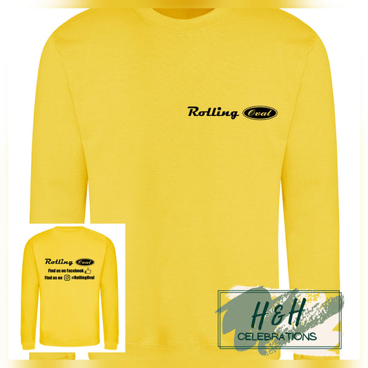 Rolling Oval Sweatshirt For Kids - Sun Yellow
