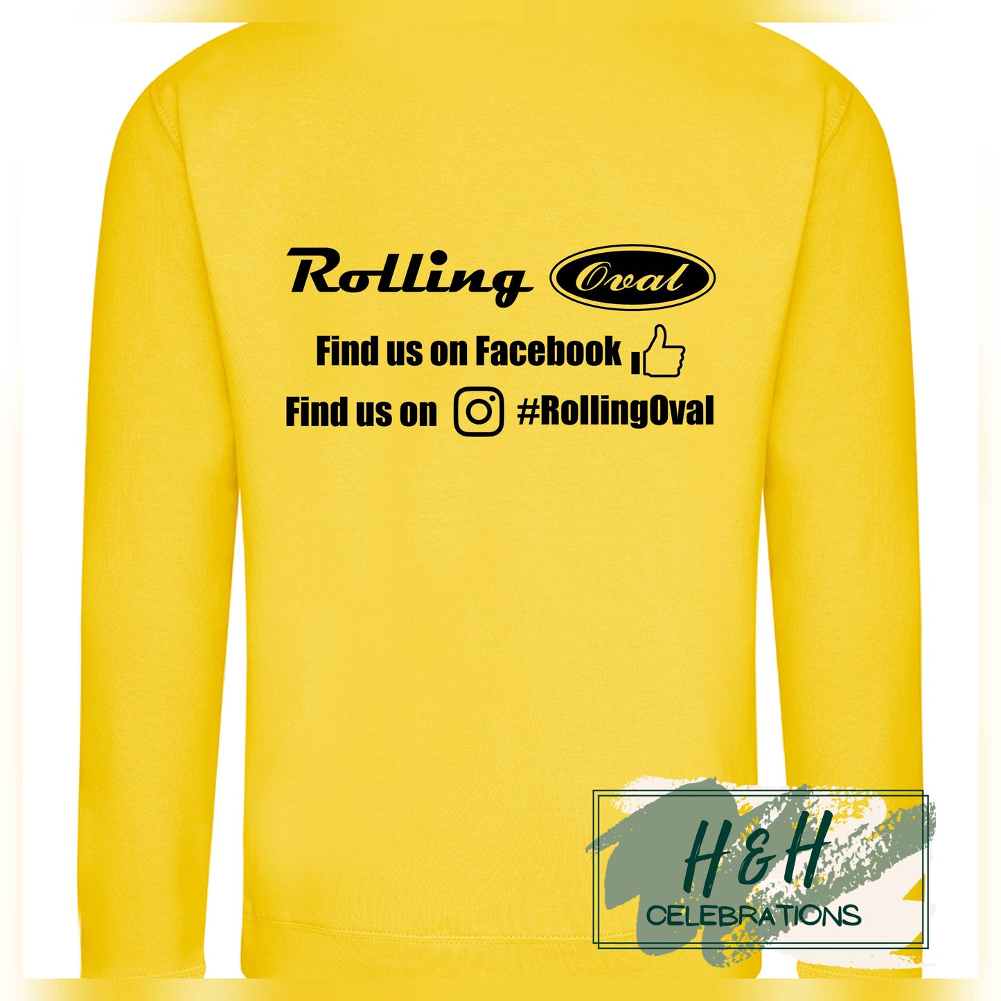 Rolling Oval Sweatshirt For Adults - Sun Yellow