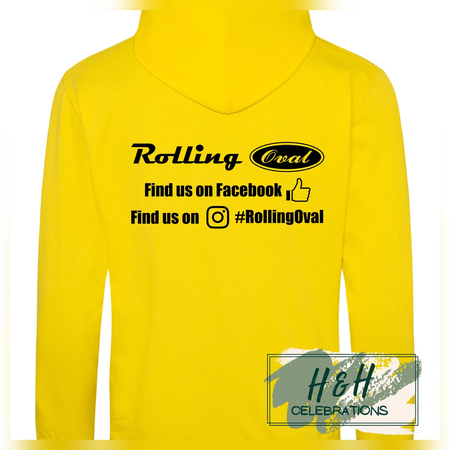 Rolling Oval Hoodie For Adults - Sun Yellow