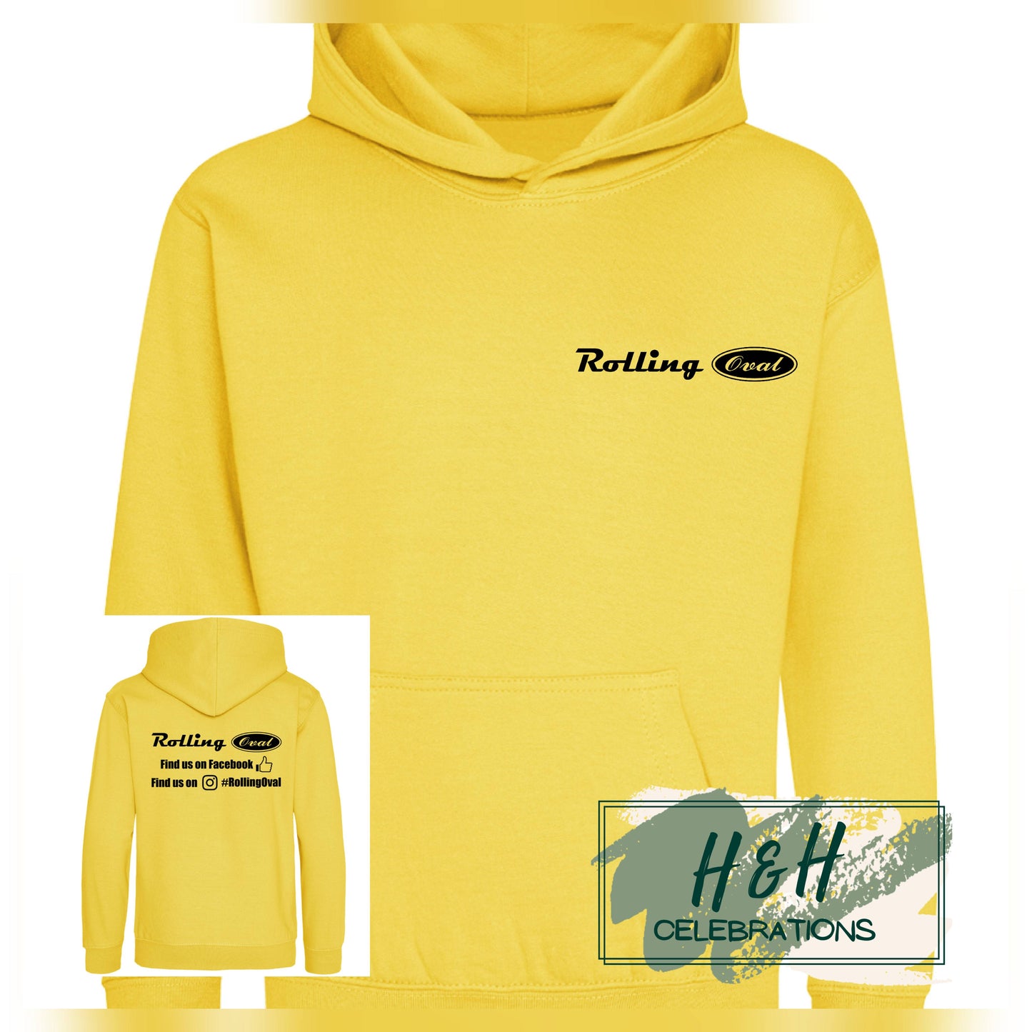 Rolling Oval Hoodie For Kids - Sun Yellow