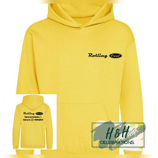 Rolling Oval Hoodie For Kids - Sun Yellow