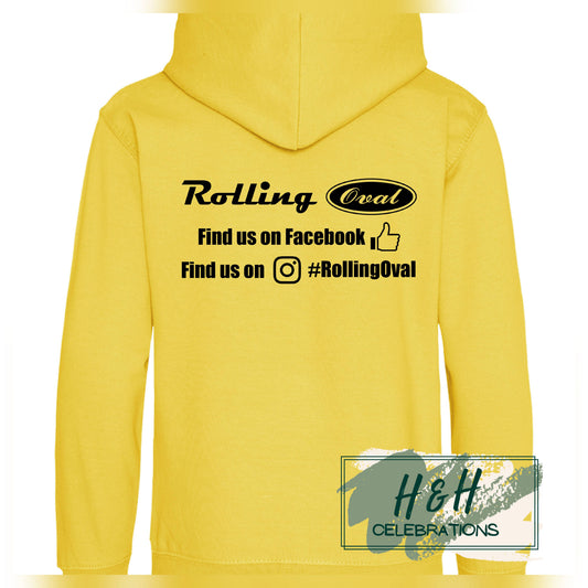 Rolling Oval Hoodie For Adults - Sun Yellow