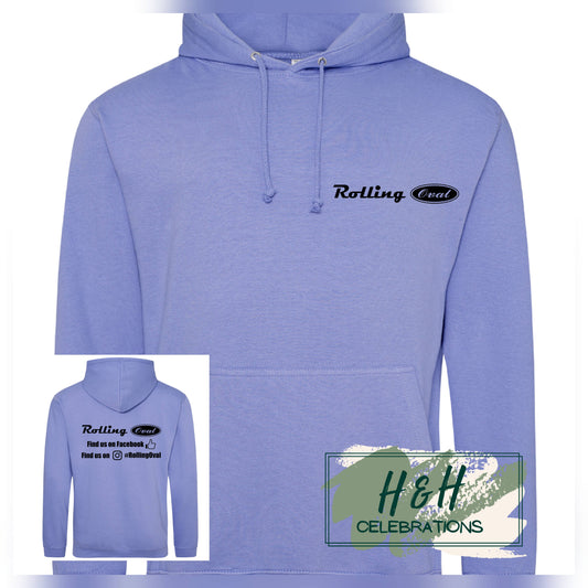 Rolling Oval Hoodie For Adults - True Violet