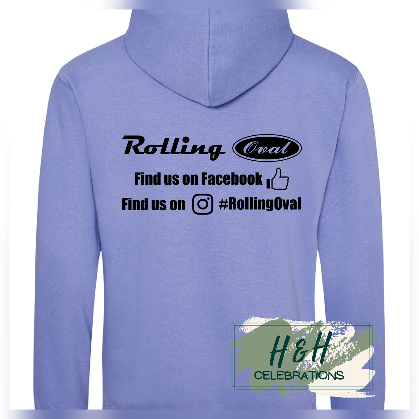 Rolling Oval Hoodie For Adults - True Violet