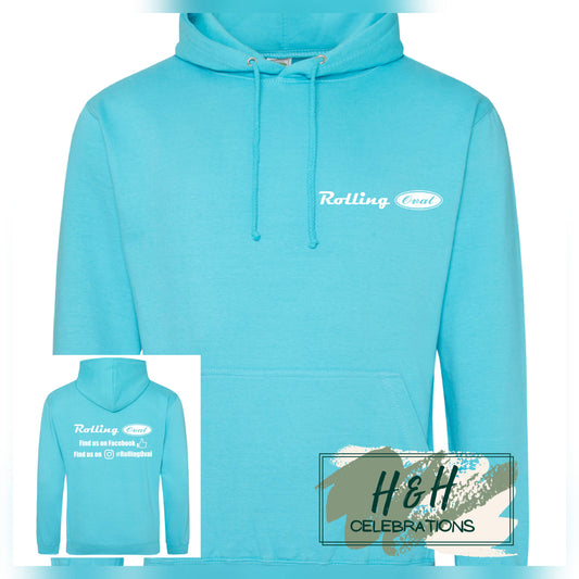 Rolling Oval Hoodie For Adults - Turquoise Surf